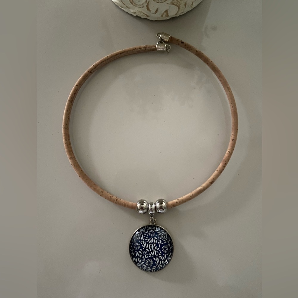 Cork necklace  with pendent